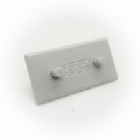 MODULAR SOLUTIONS POLYAMIDE END CAP 30MM X 60MM LIGHT GRAY